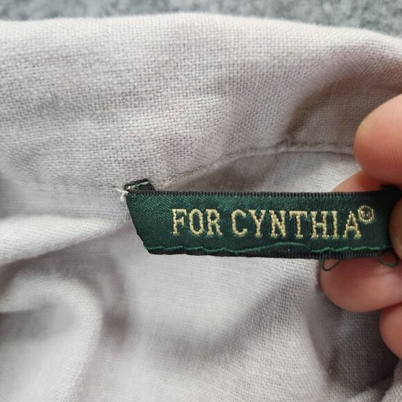 For Cynthia Linen Blend Lagenlook Sleeveless A-Line Art to Wear Dress Pockets S? - Picture 11 of 15